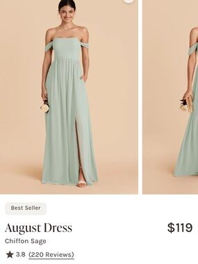 Birdie Grey chiffon sage - XS